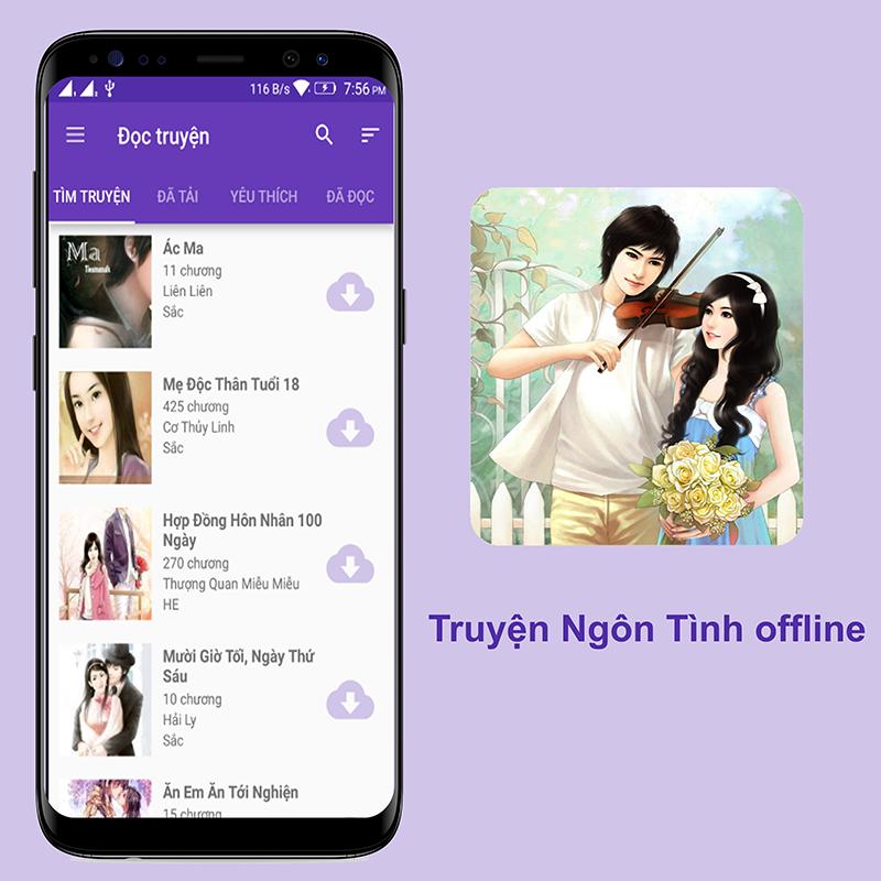 Truyện Ngôn Tình offline - Ứng dụng đọc sách