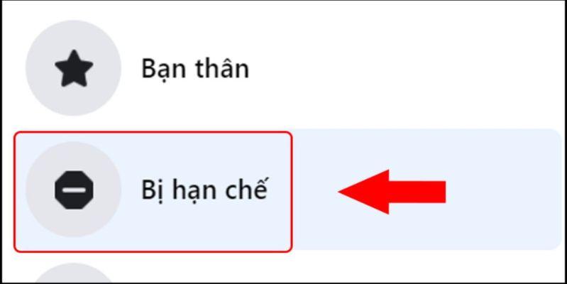 Tính năng danh sách bị hạn chế trên Facebook