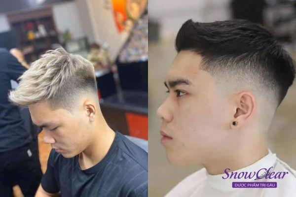 Kiểu tóc short quiff với đặc trưng phần tóc mái vuốt vểnh lên và hai bên cắt ngắn