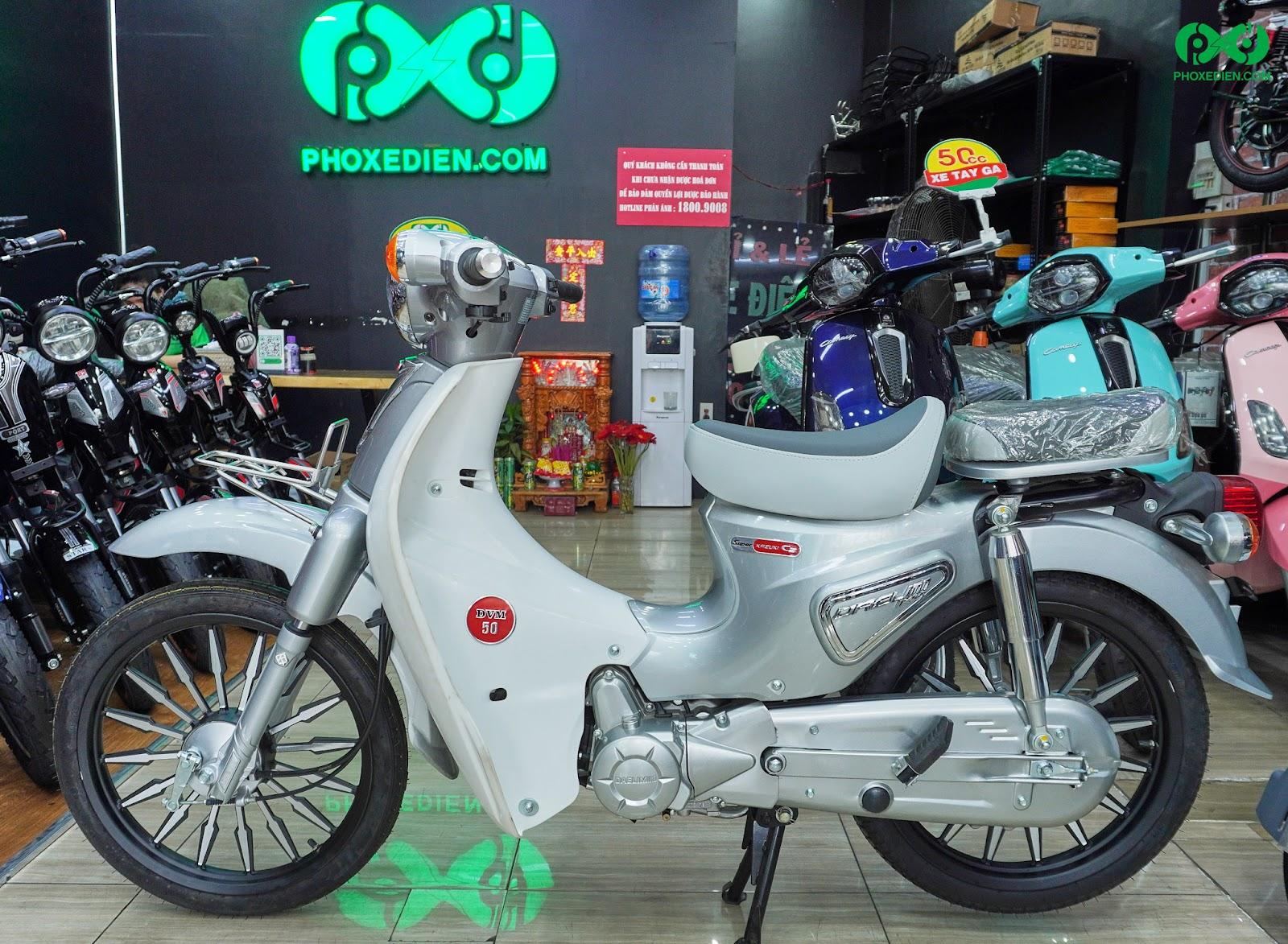 Xe Cub 50cc Kazuki Nhật Bản phong cách tối giản, màu sắc tinh tế.