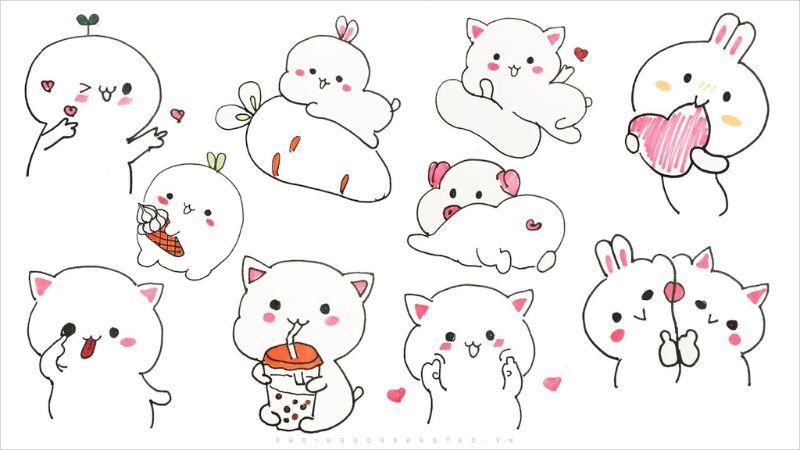 Tổng hợp những hình vẽ sticker cute, đẹp mắt