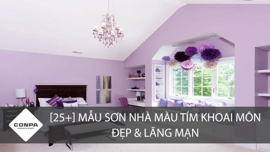 Mẫu sơn nhà màu tím