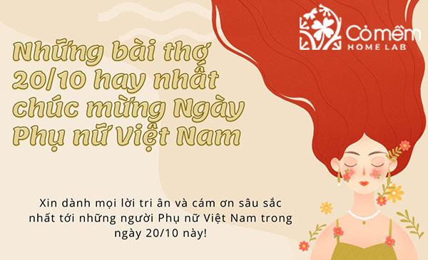 Tổng hợp những bài thơ 20/10 hay nhất chúc mừng Ngày Phụ nữ Việt Nam