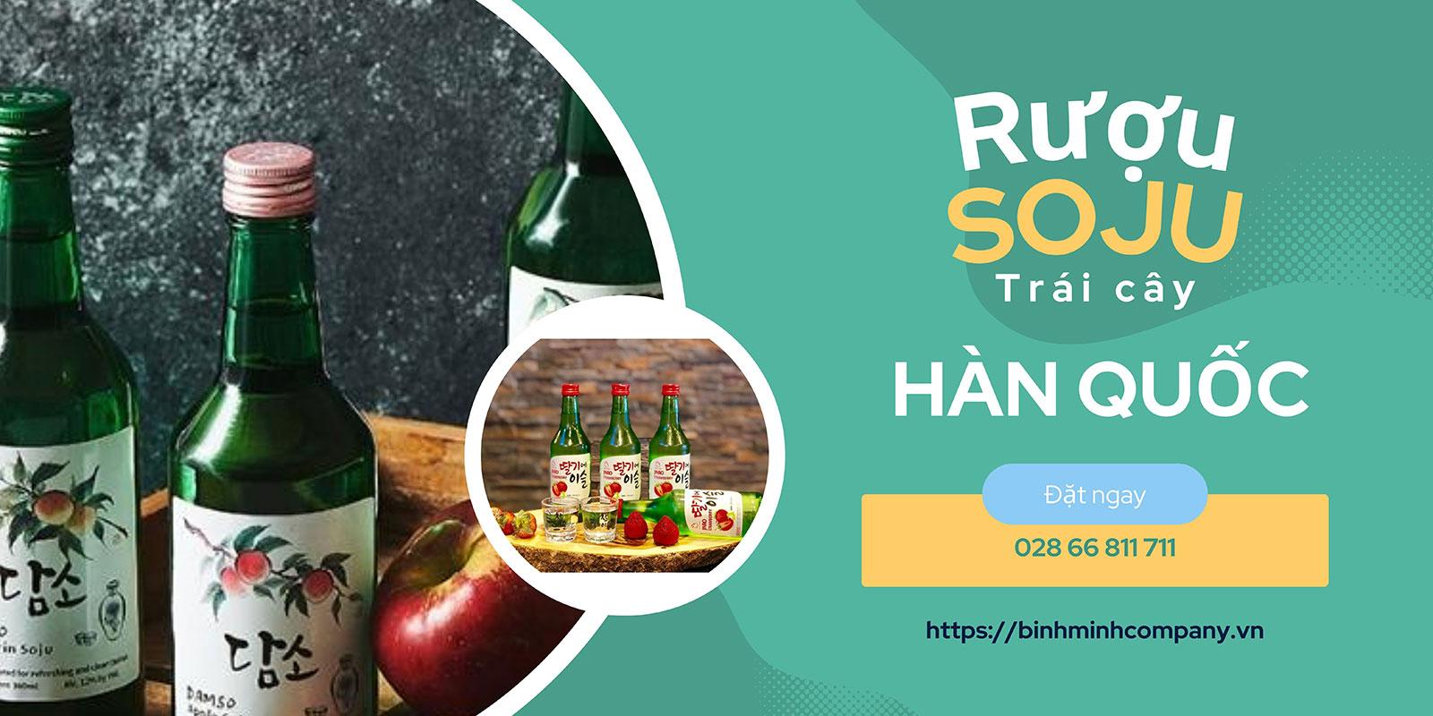 Rượu Soju (Sochu) hương trái cây Hàn Quốc