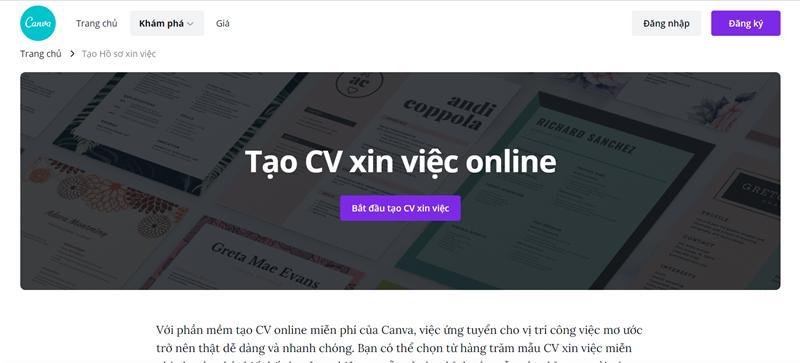 TOP 7 trang web tạo CV Tiếng Anh online miễn phí, chuẩn nhất