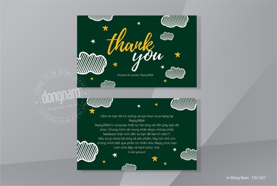 Mẫu card cảm ơn và thiệp thank you đẹp cho shop online