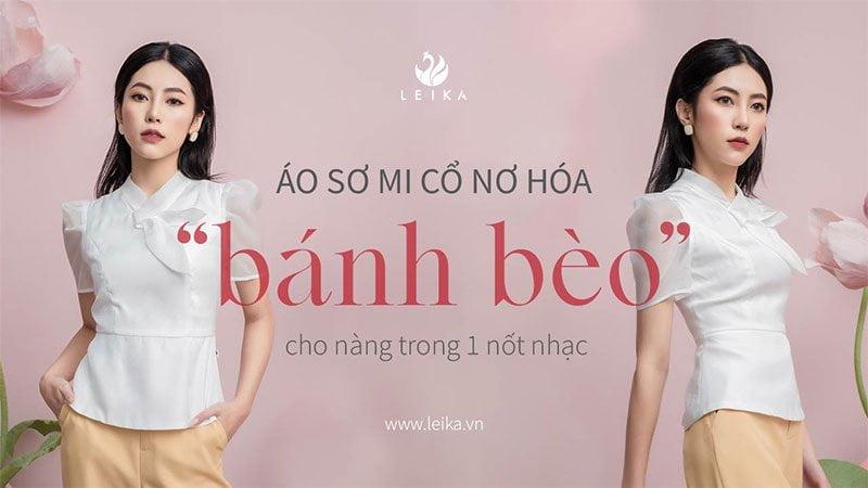 Áo sơ mi cổ nơ hóa “bánh bèo” cho nàng trong 1 nốt nhạc