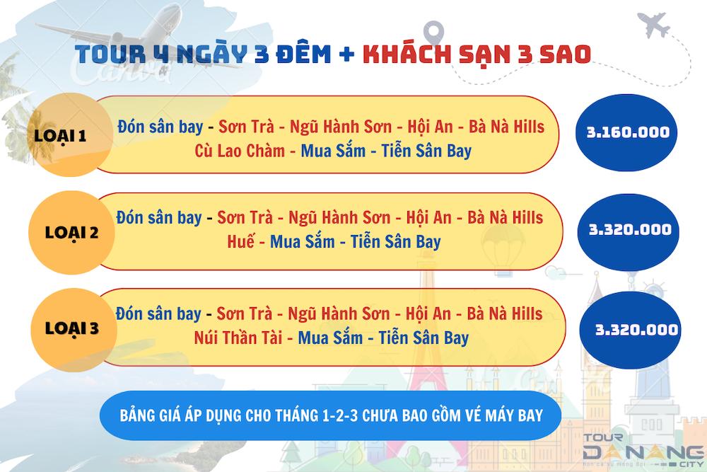 TOUR ĐÀ NẴNG 4 NGÀY 3 ĐÊM