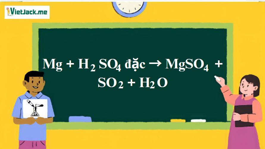 Mg + H2SO4 đặc → MgSO4 + SO2 + H2O | Mg ra MgSO4