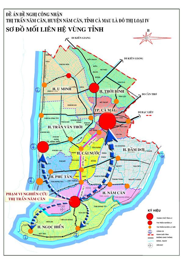 Cục phát triển đô thị - Bộ Xây dựng - Thị trấn Năm Căn, huyện Năm Căn, tỉnh Cà Mau là đô thị loại IV