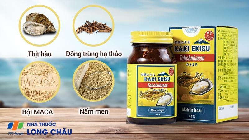 Viên uống Kaki Ekisu Tohchukasou Kenkan hỗ trợ tăng cường sinh lý nam giới (60 viên)