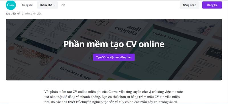 TOP 11 trang web hỗ trợ tạo CV xin việc miễn phí, đẹp, tốt nhất