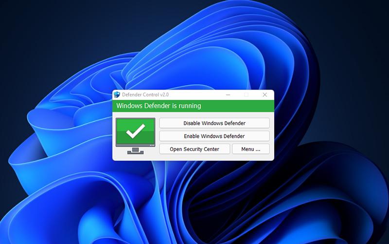 Tải Defender Control 2.0: Vô hiệu hóa Windows Defender