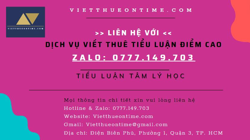 Tiểu luận tâm lý học