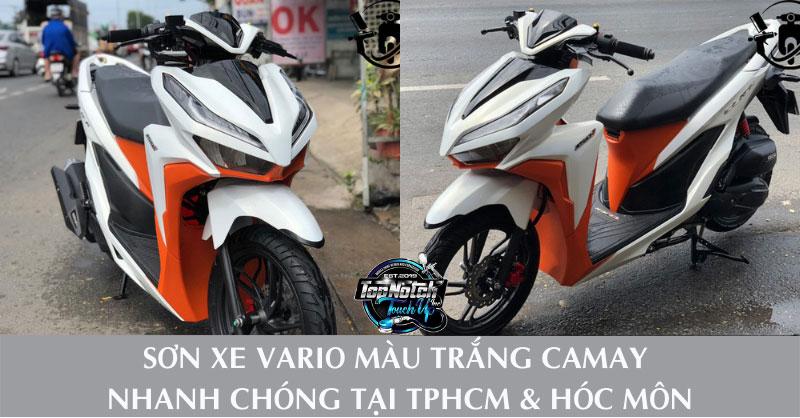 Sơn Xe Vario Màu Trắng Camay Nhanh Chóng Tại TPHCM & Hóc Môn