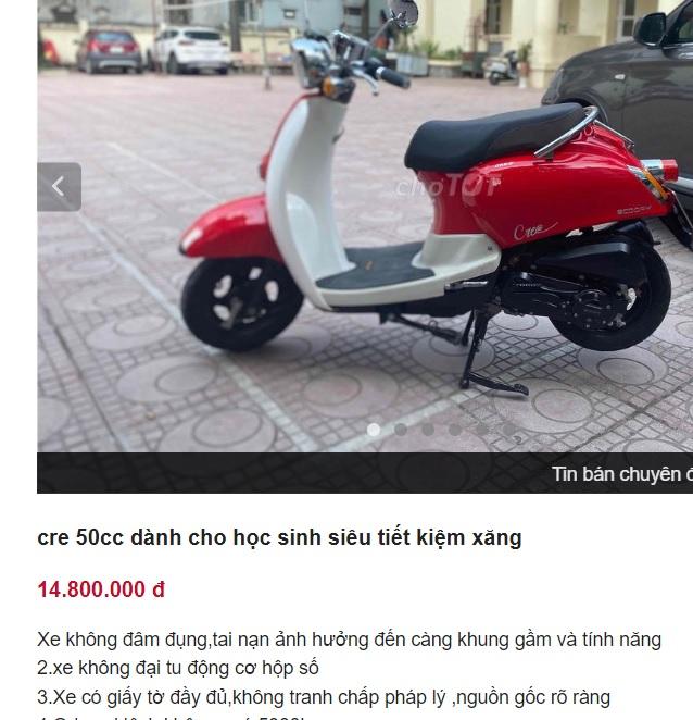 TOP 7 xe tay ga 50cc dưới 15 triệu chạy bằng xăng