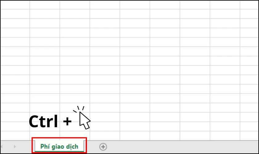 Phím tắt copy sheet trong Excel