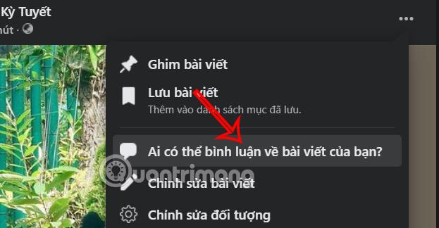 Đối tượng bình luận Facebook PC