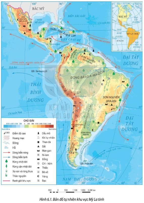 Bài 6. Vị trí địa lí, điều kiện tự nhiên, dân cư và xã hội khu vực Mỹ La tinh - SGK Địa lí 11 Kết nối tri thức với cuộc sống</>