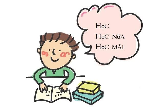 Hình ảnh quyết tâm học bài tạo động lực thi cử