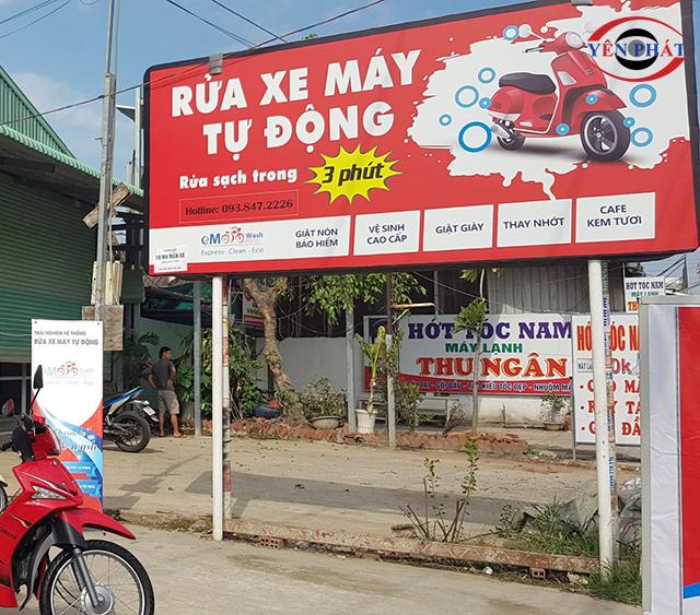 Biển quảng cáo rửa xe máy