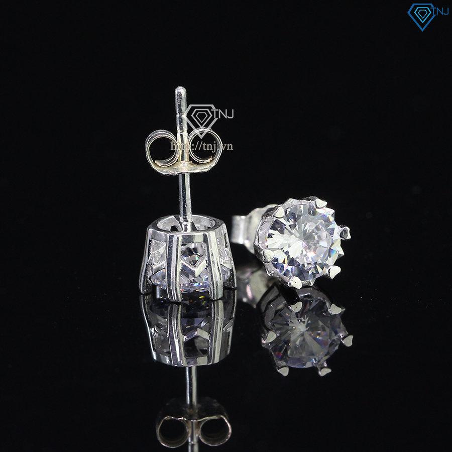Bông tai nam khoen nụ đính đá 6mm cá tính BTA0085