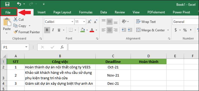checkbox trong excel