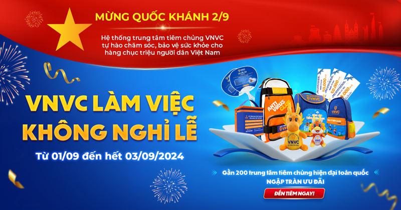 vnvc làm việc xuyên lễ quốc khánh 2024