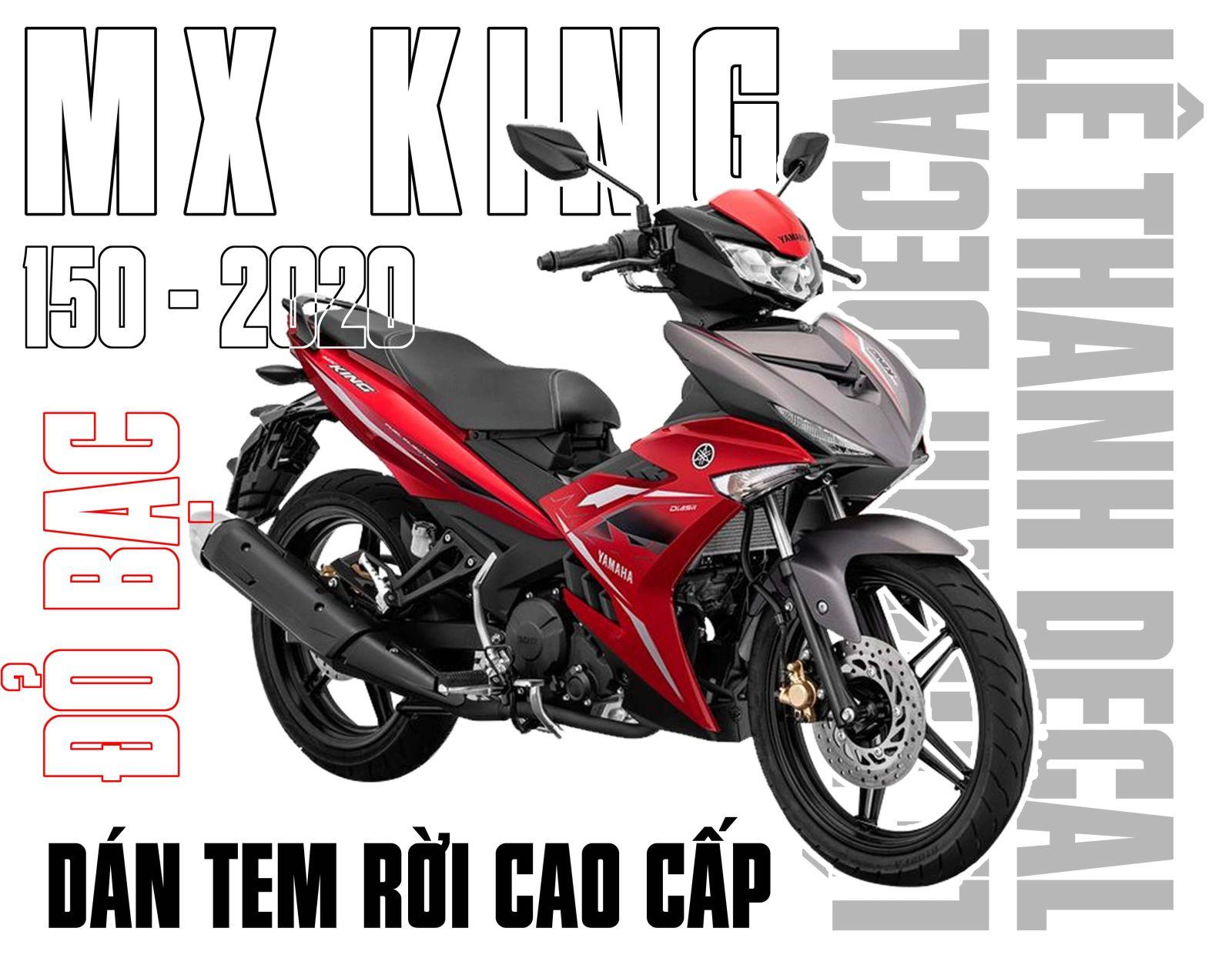 Dán tem rời Exciter MX King 150i đỏ bạc 2020