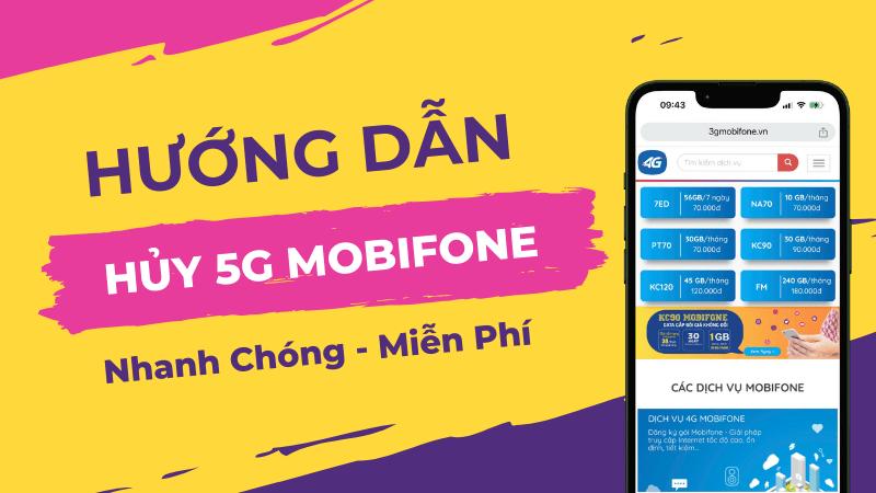 cách hủy gói cước 5g mobifone